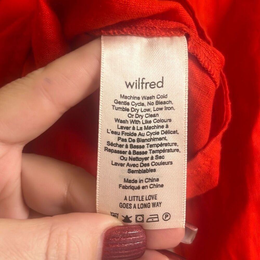 ✨Aritzia Wilfred Red Tenley Linen Sz XS Top✨ - Picture 6 of 7